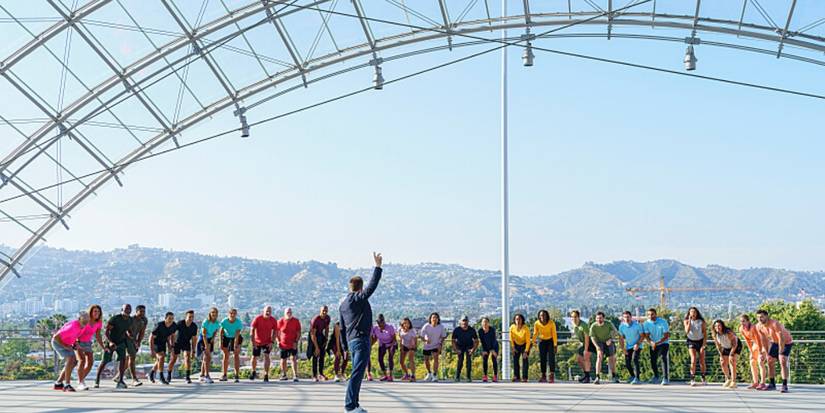 Phil Keoghan sets the teams off at the starting line on 'The Amazing Race' Season 37.