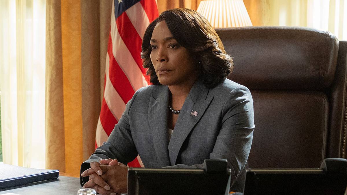 Angela Bassett sitting in the Oval Office in 'Zero Day.'