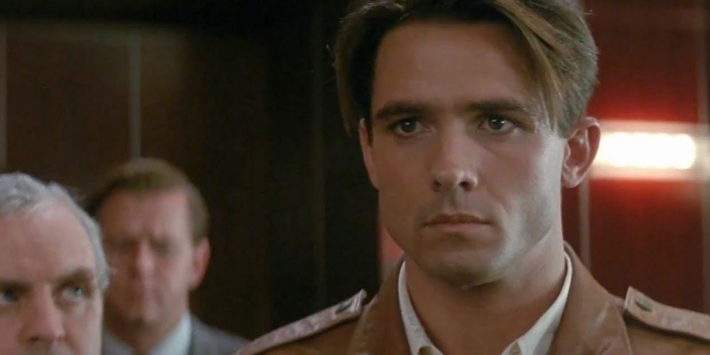Billy Campbell looking serious in The Rocketeer