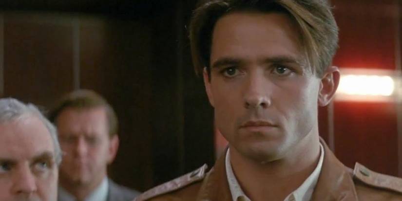 Billy Campbell looking serious in The Rocketeer