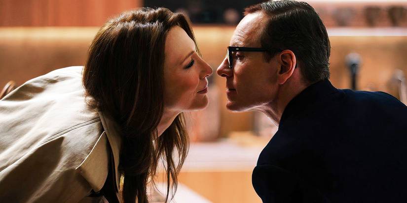 Cate Blanchett and Michael Fassbender kiss in Black Bag