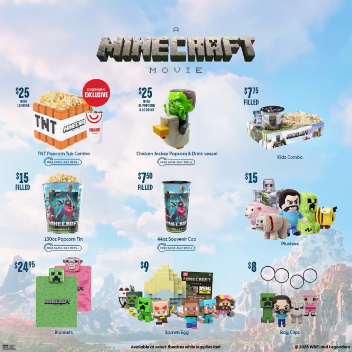 Fill Your Inventory With These 'A Minecraft Movie' Popcorn Buckets