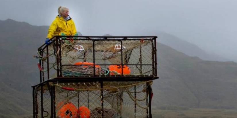 Mandy Hansen on crab cages on 'Deadliest Catch.'