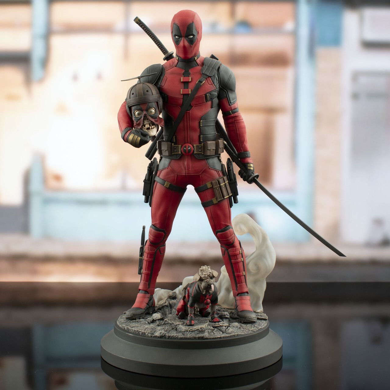 Deadpool, Dogpool, and Headpool Stand Amidst Destruction in New