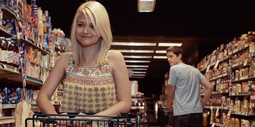Rob Salvati (Marlon Morton) watches a girl walk by in the grocery store in 'The Myth of the American Sleepover'