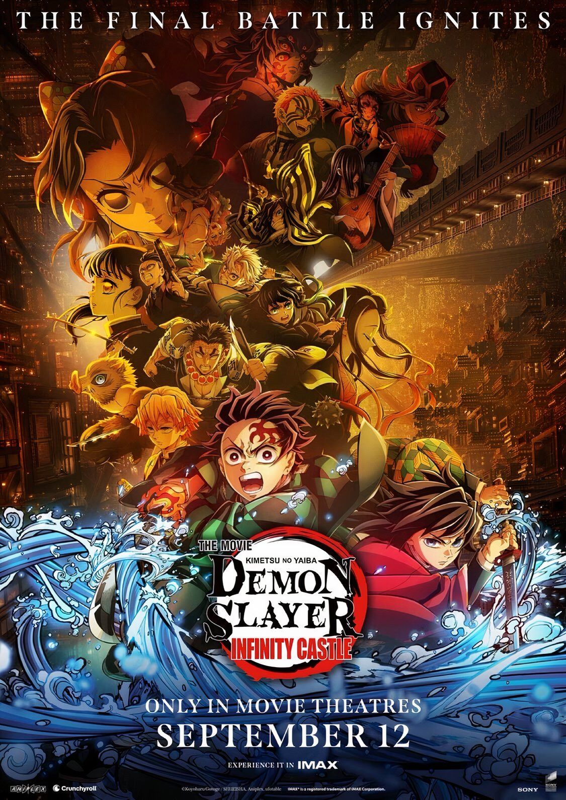 The official poster of Demon Slayer: Kimetsu no Yaiba Infinity Castle