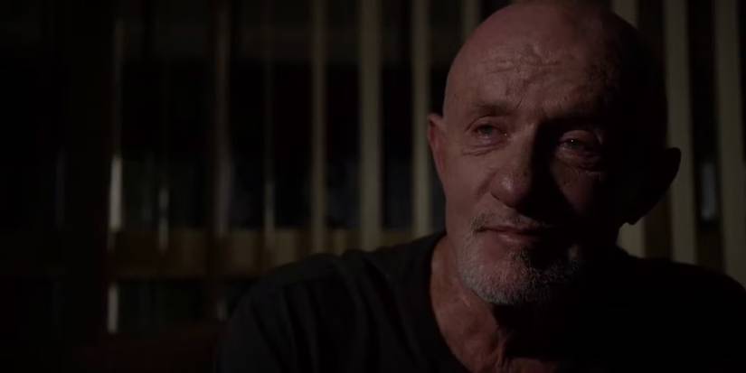 Jonathan Banks as Mike crying during his monologue in 'Five-O' from 'Better Call Saul'