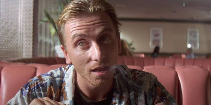 Tim Roth as Pumpkin in Pulp Fiction, talking to his wife at the diner 