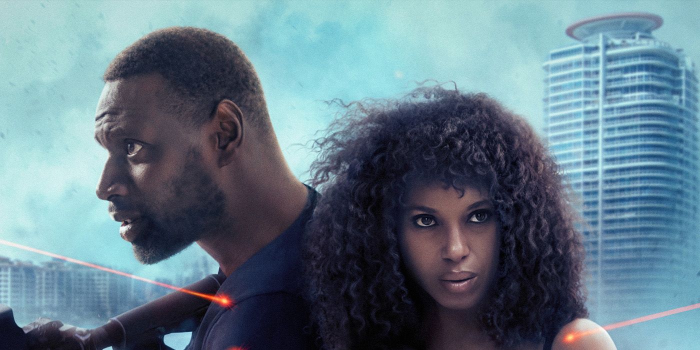 Kerry Washington and Omar Sy on the poster for Shadow Force