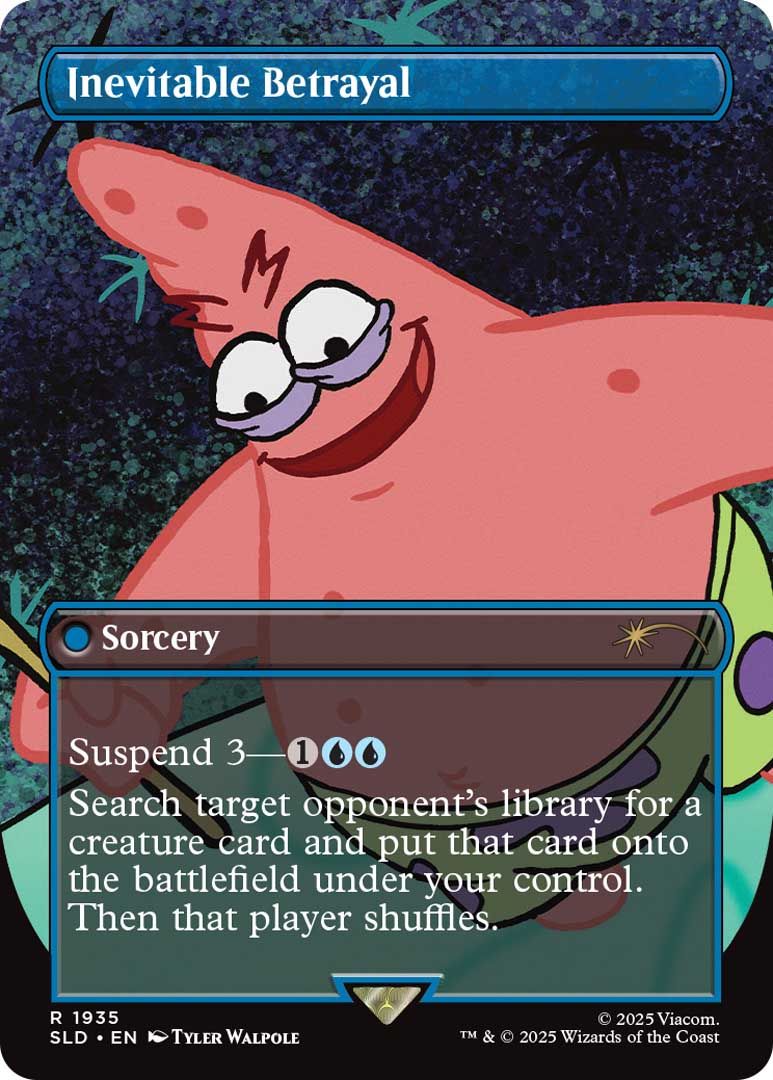 spongebob pokemon card 2025 Magic The Gathering Secret Lair Drop #1932 Spongebob Squarepants