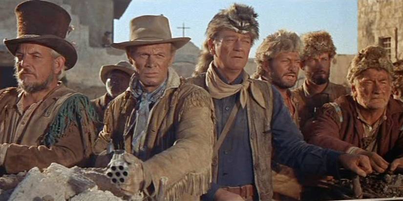 A group of cowboys in The Alamo