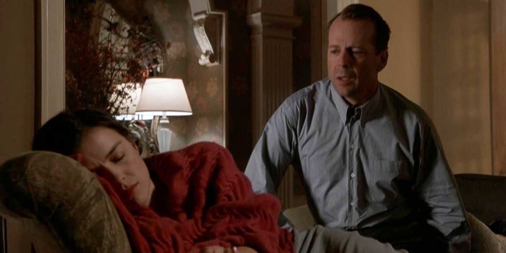 Malcolm watching his wife sleep in The Sixth Sense