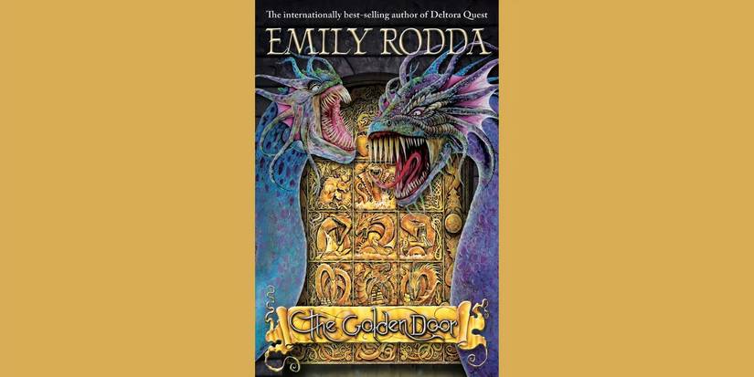 The front cover of 'The Golden Door' by Emily Rodda