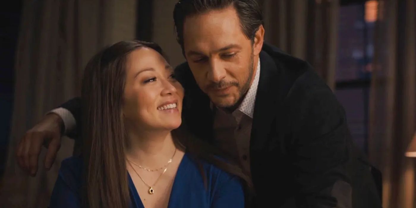 Fiona Rene as Reenie and Michael Rady as Elliot in Tracker Season 2, Episode 11.