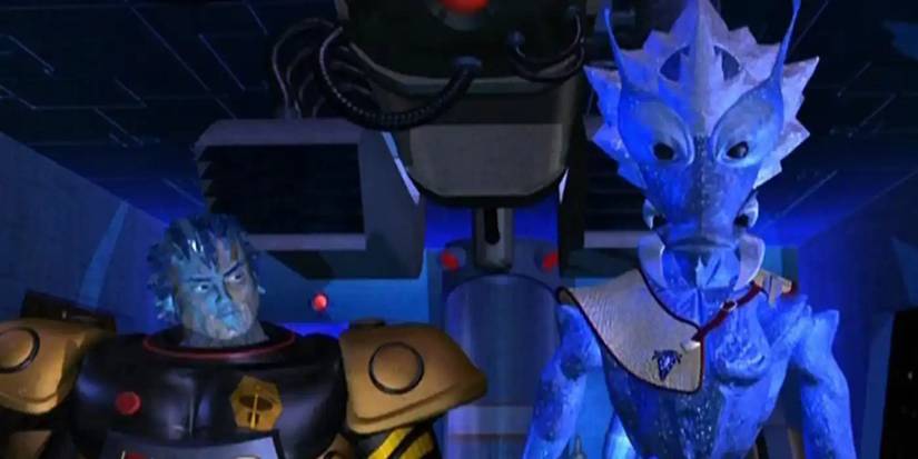 Graveheart and King Cryos stand together on a ship in Shadow Raiders.