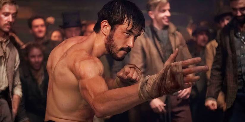 Ah Sahm dalam posisi bertarung di serial HBO 2019, Warrior.