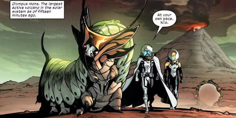 Xilo on a desert terrain in Marvel Comics