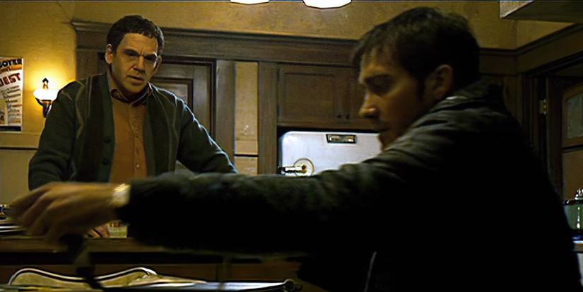 Charles Fleischer and Jake Gyllenhaal in 'Zodiac'
