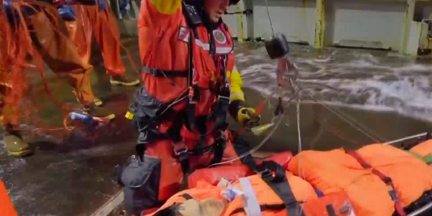The coast guard rescues Francis Katungin on 'Deadliest Catch.'