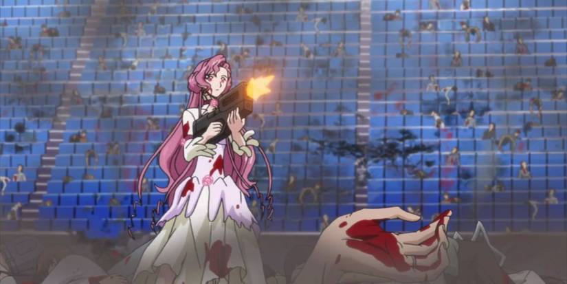 Euphie shooting an entire stadium of people in Code Geass