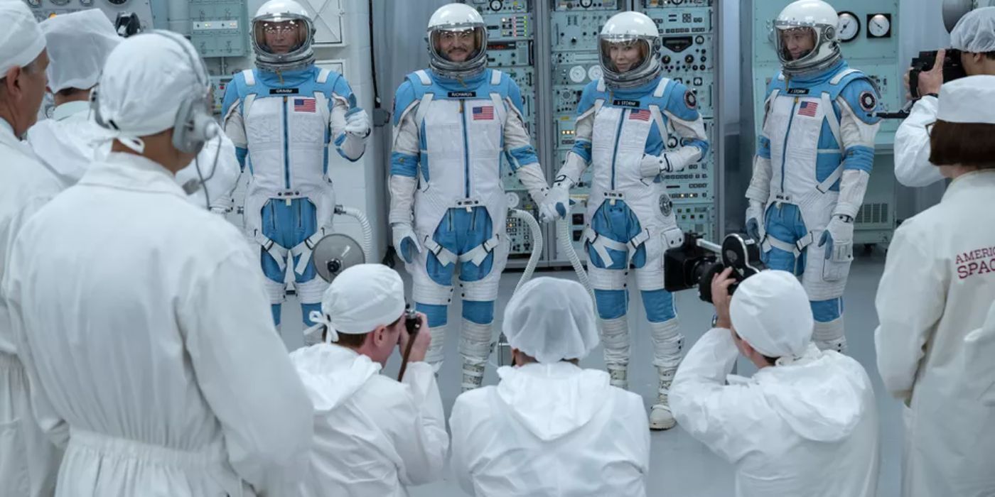 'The Fantastic Four: First Steps' image shows the main cast wearing 60s astronaut suits.