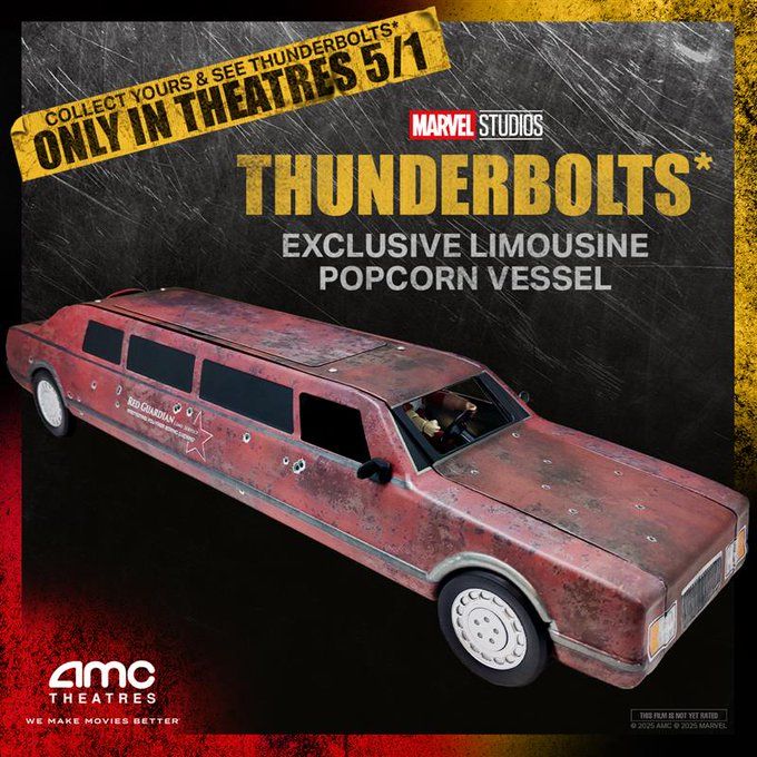 サンダーボルツ　ヘルメット ポップコーンバケット&カバーレッド　ガーディアン Mavel THUNDERBOLTS Popcorn Bucket Red Guardian Helmet 2025 Tin