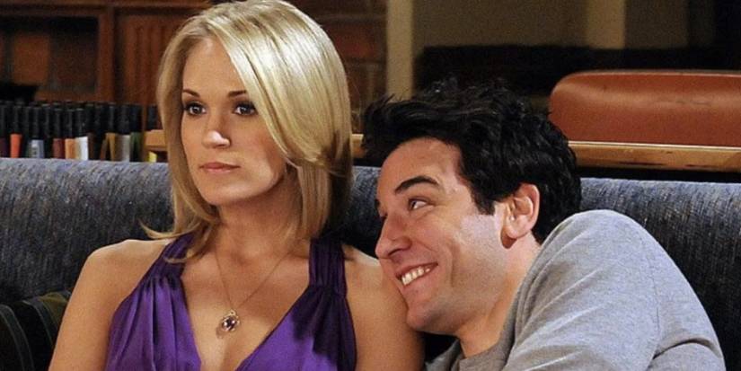 Ted Mosby (Josh Radnor) cuddles up to a disinterested Tiffany (Carrie Underwood) in Season 5 of 'How I Met Your Mother' (2010).