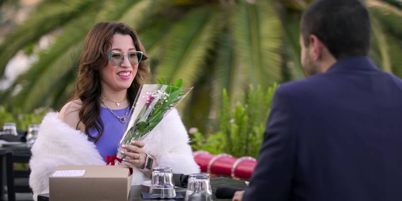Dani and Adan during a date on 'Love on the Spectrum' Season 3.