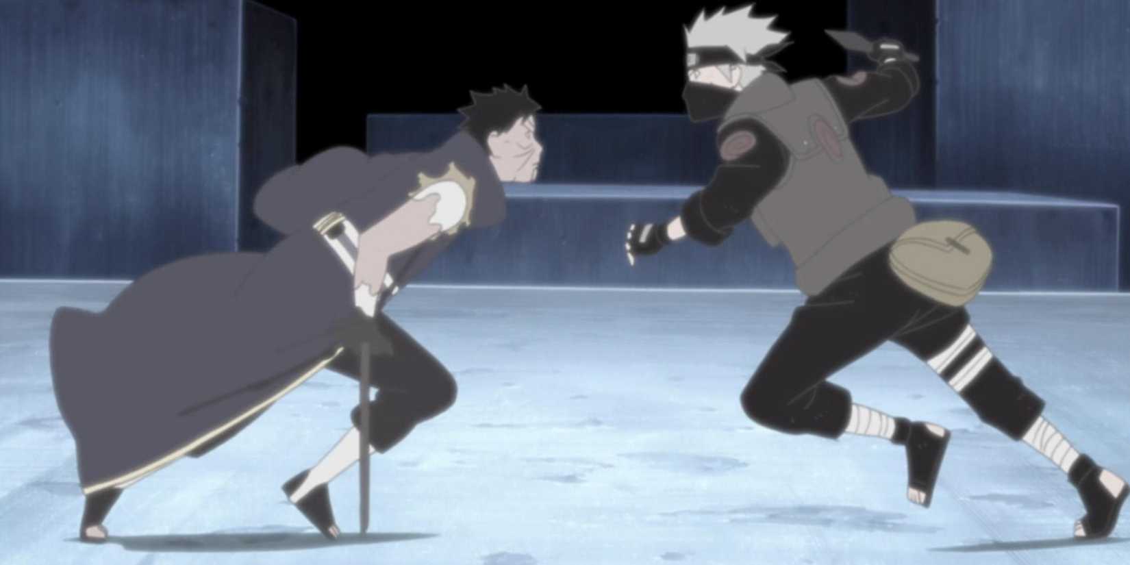 Kakashi and Obito face off in Naruto Shippuden