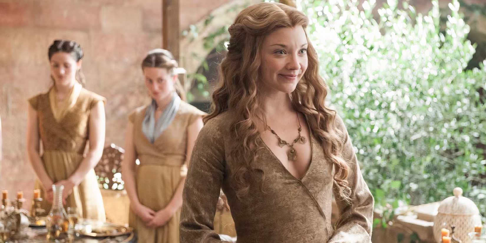 Margaery Tyrell smiling widely in Game of Thrones.