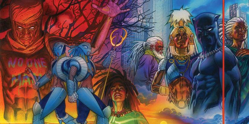 Gambar promosi untuk "Sebuah Bangsa di Bawah Kaki Kita" Komik Black Panther di situs Marvel Comics