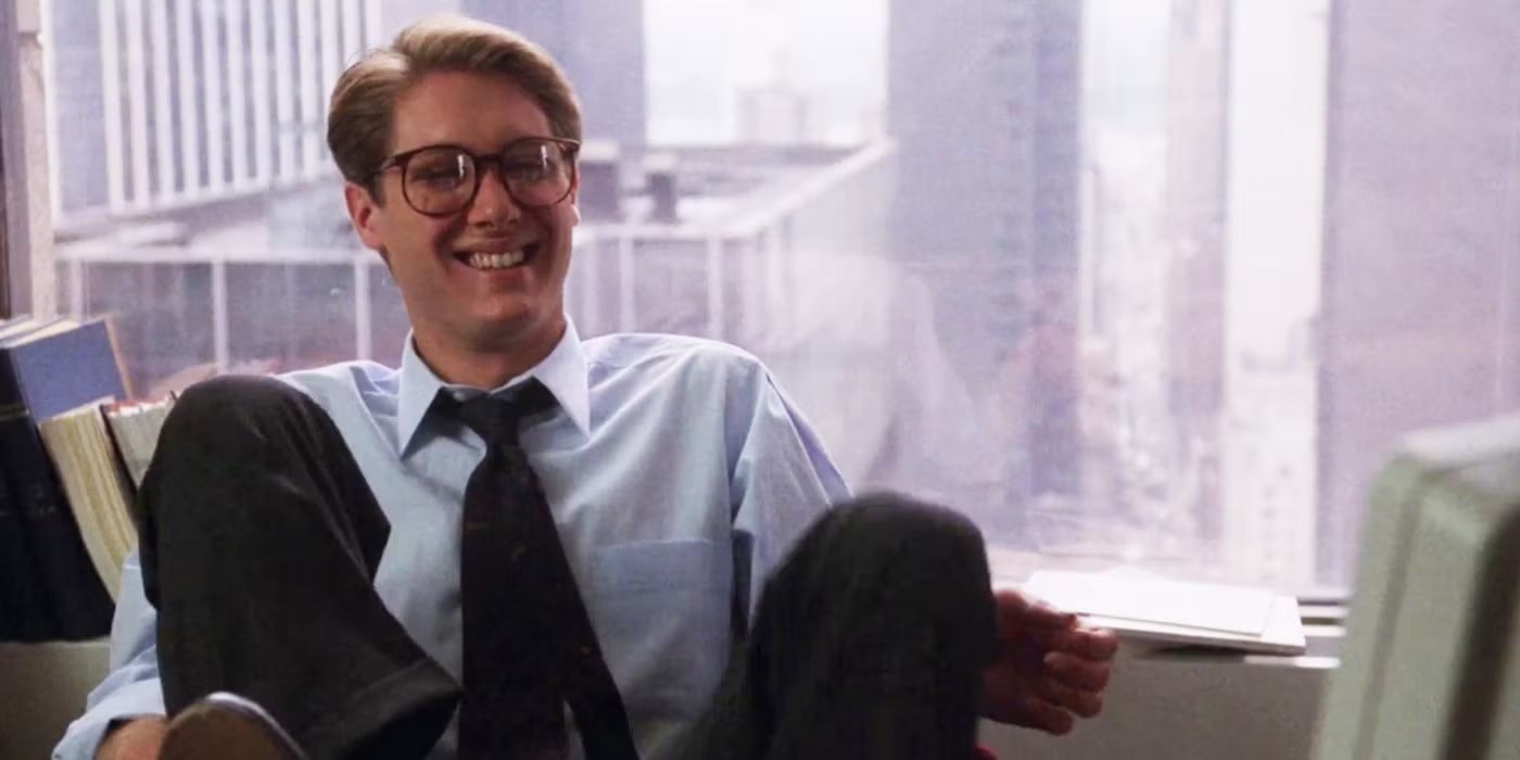 Roger Barnes (James Spader) smiling in 'Wall Street'