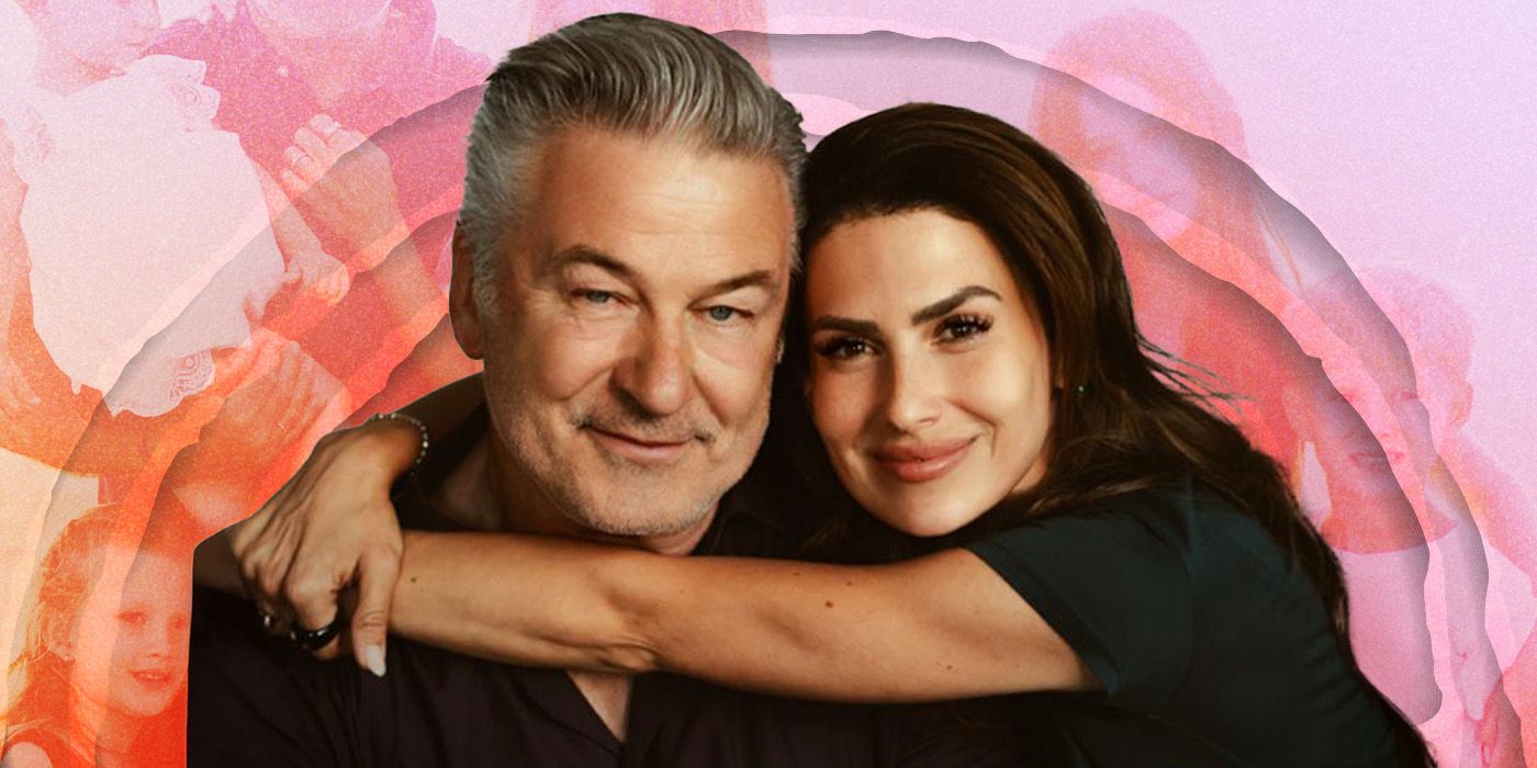 Hilaria hugging Alec Baldwin for The Baldwins