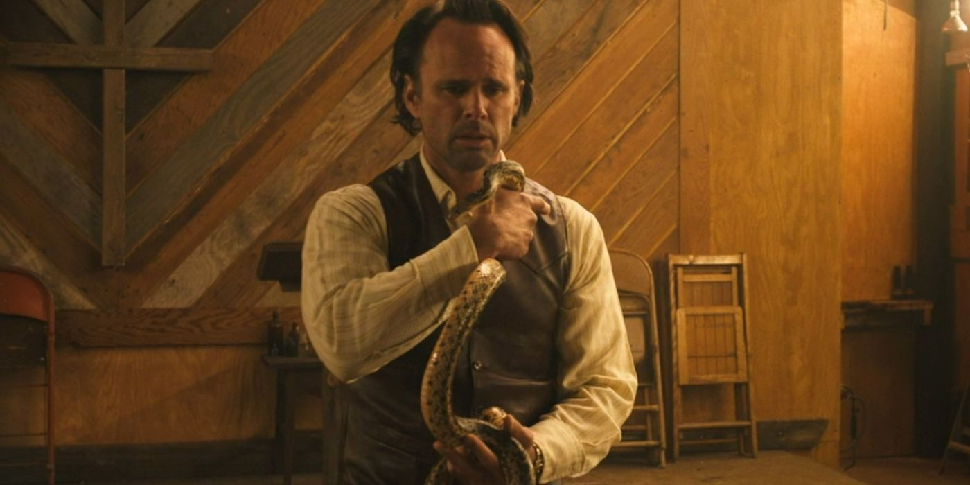Pastor Lemuel experiences conflict in bringing a snake up for judgement in Them That Follow