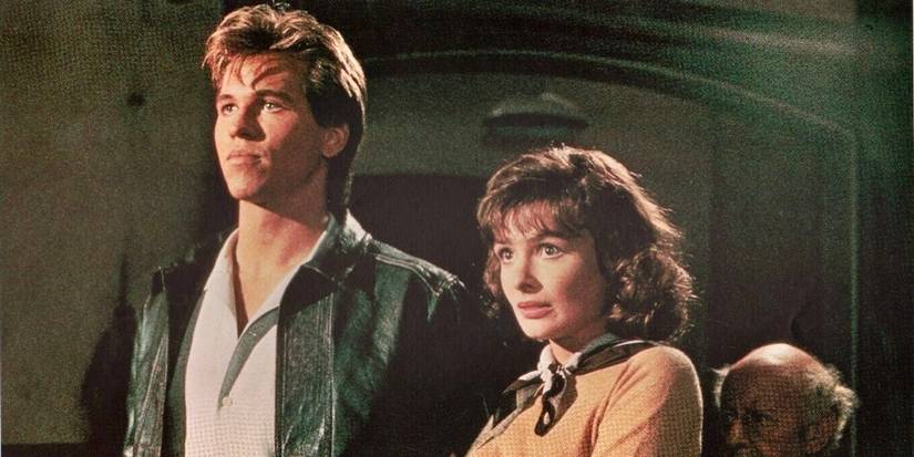 Val Kilmer as Nick Rivers and Lucy Gutteridge as Hillary Flammond in Top Secret