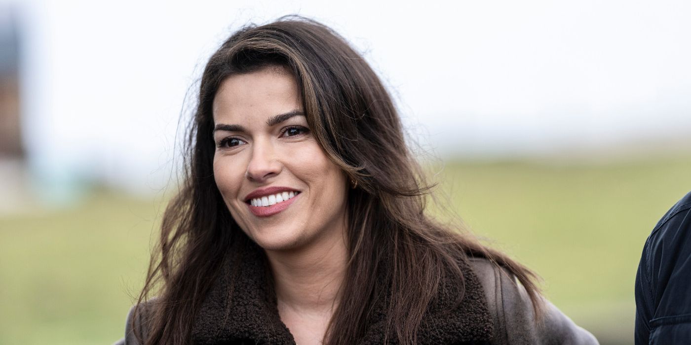 Sofia Pernas as Billie, smiling in the CBS series, Tracker