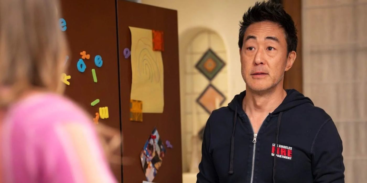Chimney (Kenneth Choi) in an LAPD hoodie in '9-1-1'