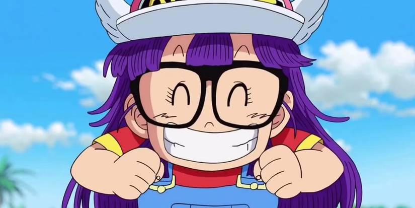 Arale with a big smile from Dr. Slump