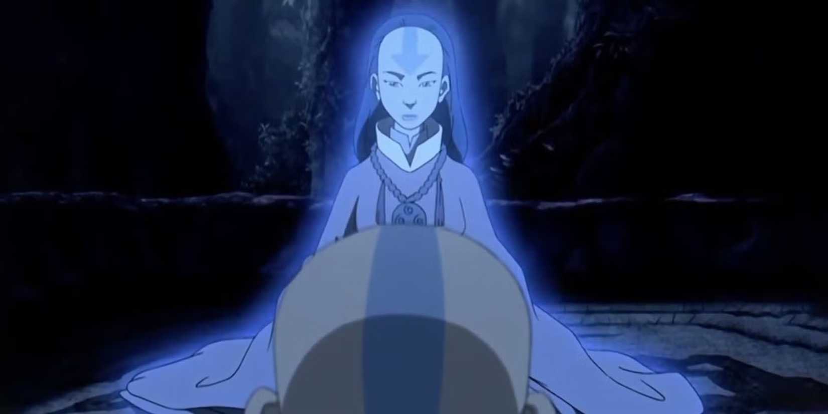 Yangchen facing Aang in Avatar: The Last Airbender