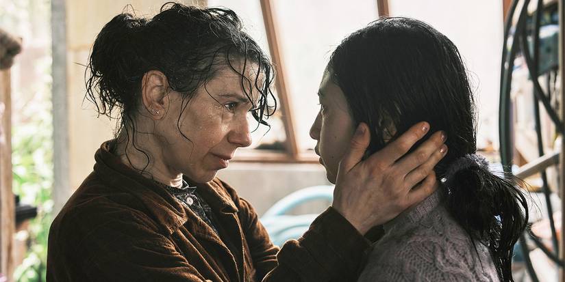 Laura holds Piper's face while talking to her in Bring Her Back.