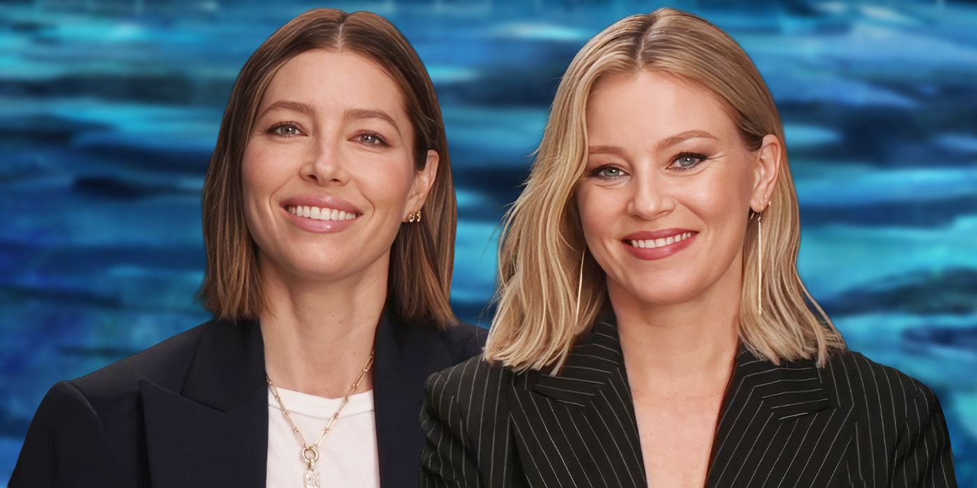 Image from Jefferson Chacon of Jessica Biel and Elizabeth Banks smiling side by side for The Better Sister