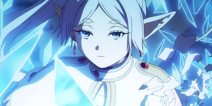 A female character looking unimpressed in Frieren