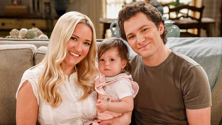 Montana Jordan's Georgie and Emily Osment's Mandy with their baby in Georgie & Mandy's First Marriage