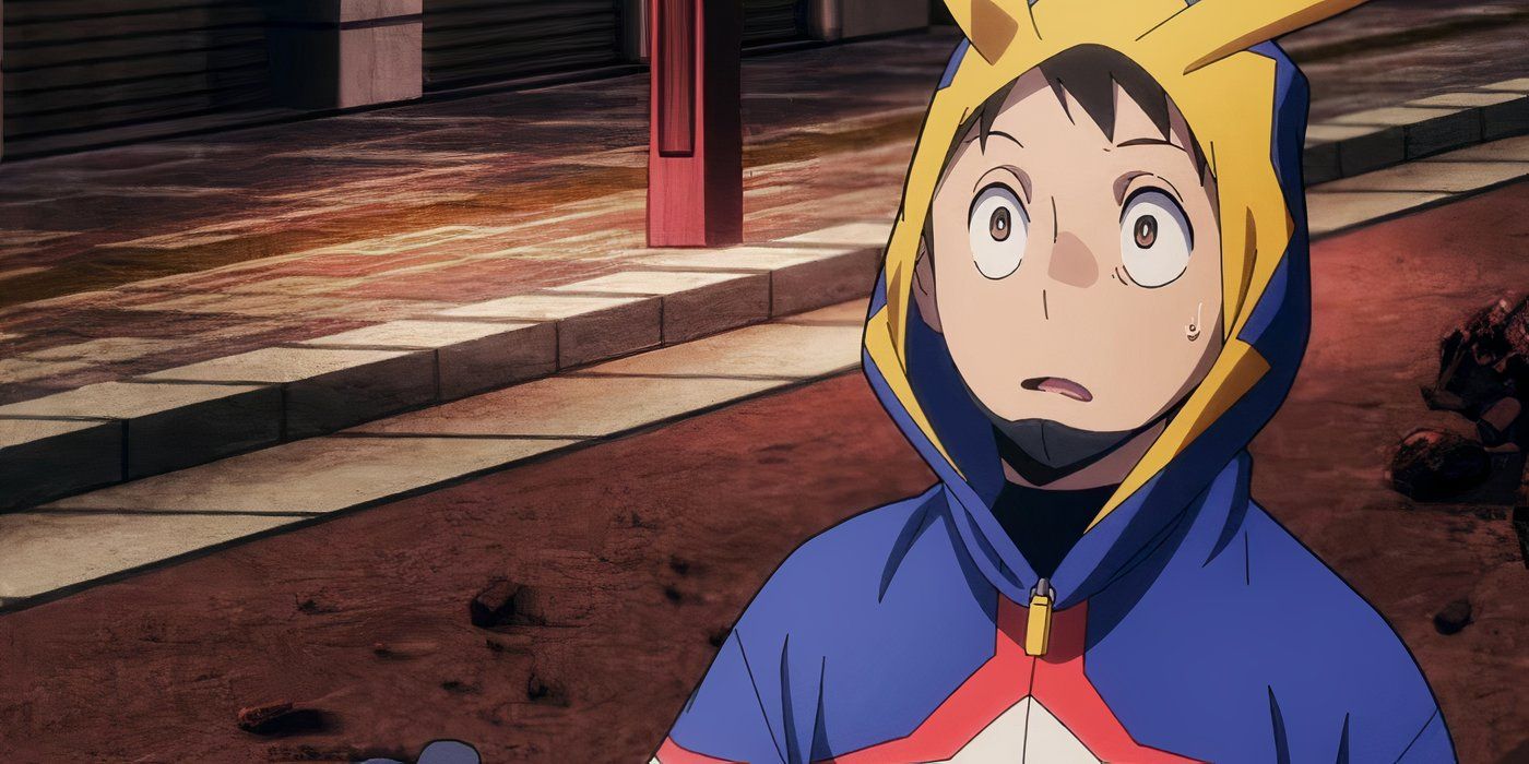 Koichi looking surprised in My Hero Academia: Vigilantes.