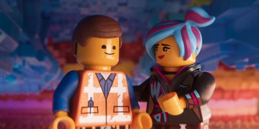 Emmet and Wyldstyle in 'The Lego Movie'