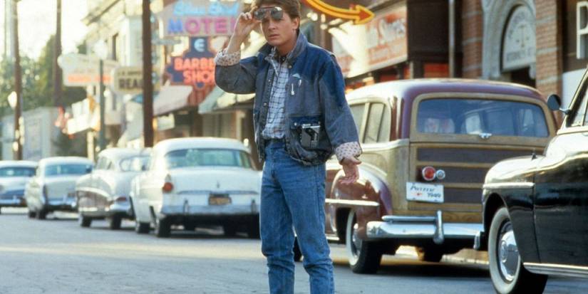 Michael J. Fox as Marty in Back to the Future.
