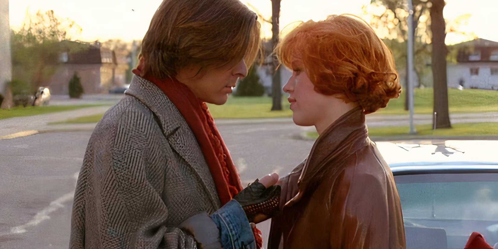 Molly Ringwald and Judd Nelson as Claire and Bender in The Breakfast Club