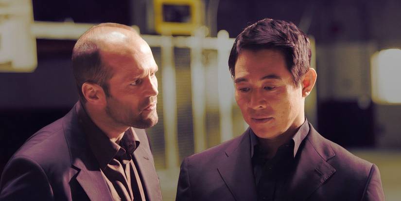Jason Statham and Jet Li have a serious conversation in War (2007).