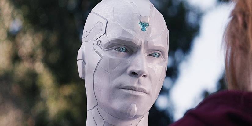 Paul Bettany as White Vision in WandaVision.