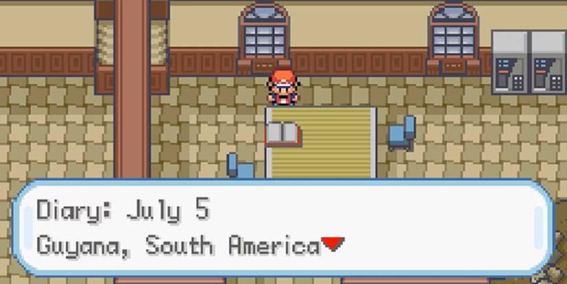 A diary entry from Pokémon FireRed and LeafGreen that mentions Guyana